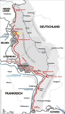Map of the Siegfried line